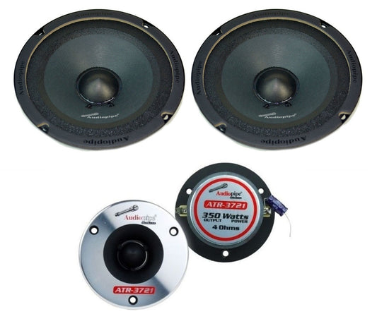 1 Pair 350 Watts Super Tweeters and 300 Watts Full Range Loud Speakers Audiopipe