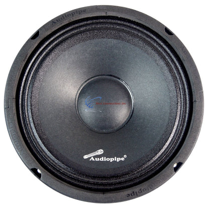 1 Pair Audiopipe 8" 500W Mid Range Loud Speakers with 1" Plastic Spacer Rings