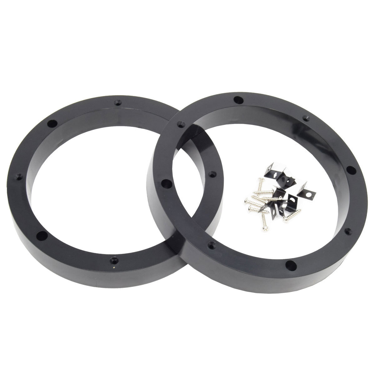 1 Pair Audiopipe 8" 500W Mid Range Loud Speakers with 1" Plastic Spacer Rings