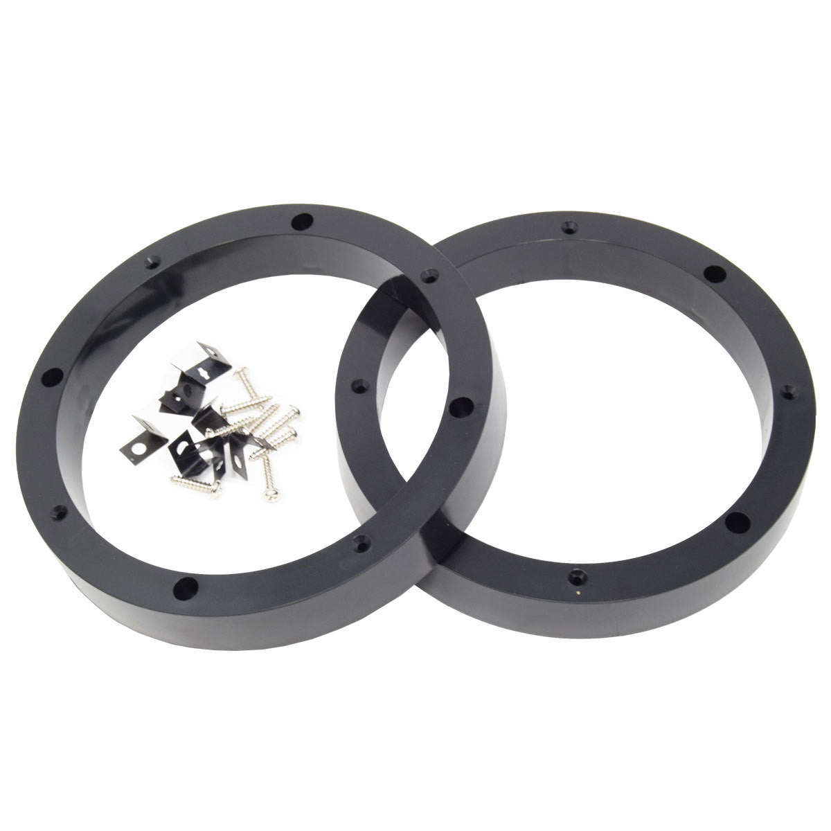 4 Pairs 6.5" Plastic Speaker Spacer Rings Subwoofer Custom Mounting Adapter