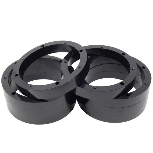 Audiopipe 6.5" Plastic Speaker Spacer Rings Subwoofer Mid Range Custom Installation Mounting Adapter 4 Pairs