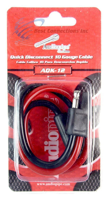 20 Pieces 10 Gauge 12" Quick Disconnect Inline Power Wire Cable Harness