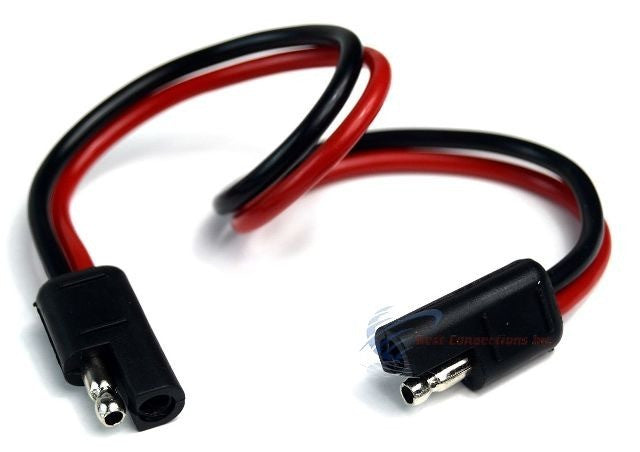 2 Pieces 12 Gauge 12" Quick Disconnect Power Cable 2 Pin Wire Harness