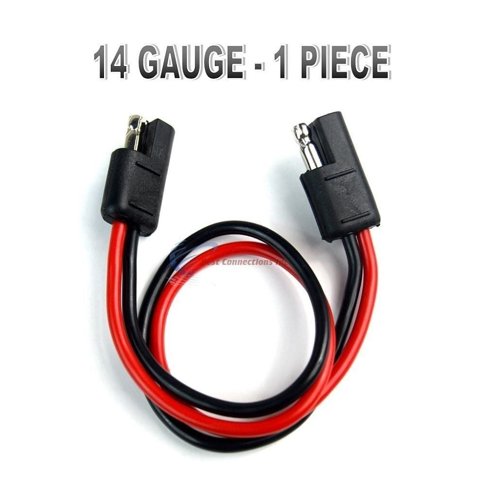 14 Gauge 12" Quick Disconnect Polarized Inline Power Cable Wire Harness Audio