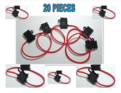 20 Pcs 10 Gauge ATC Heavy Duty Fuse Holder 12 Volt Automotive Wire Scosche