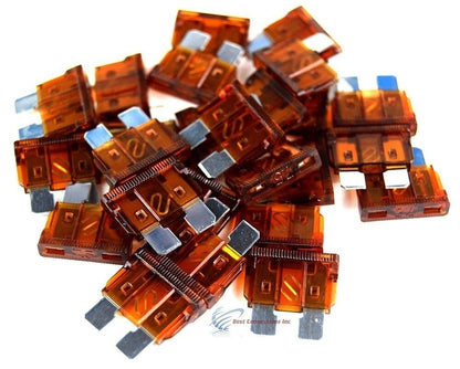 25 Pieces 7.5A Blade Style Fuse ATC/ATO Automotive Powersport Motorcycle ATV RZR