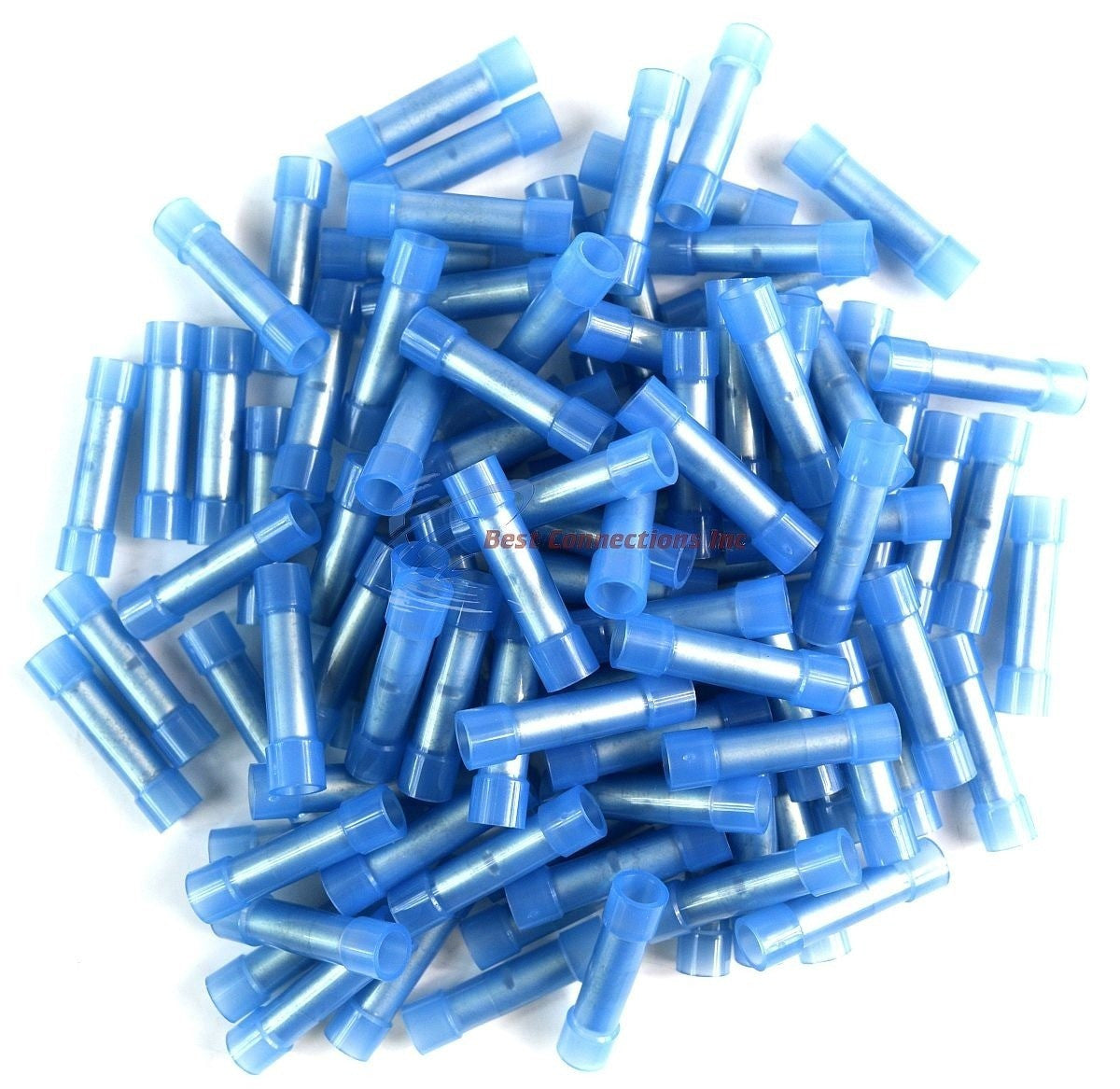 1000 pcs 16 - 14 Ga AWG Blue Nylon Butt Connectors Crimping Terminals Scosche