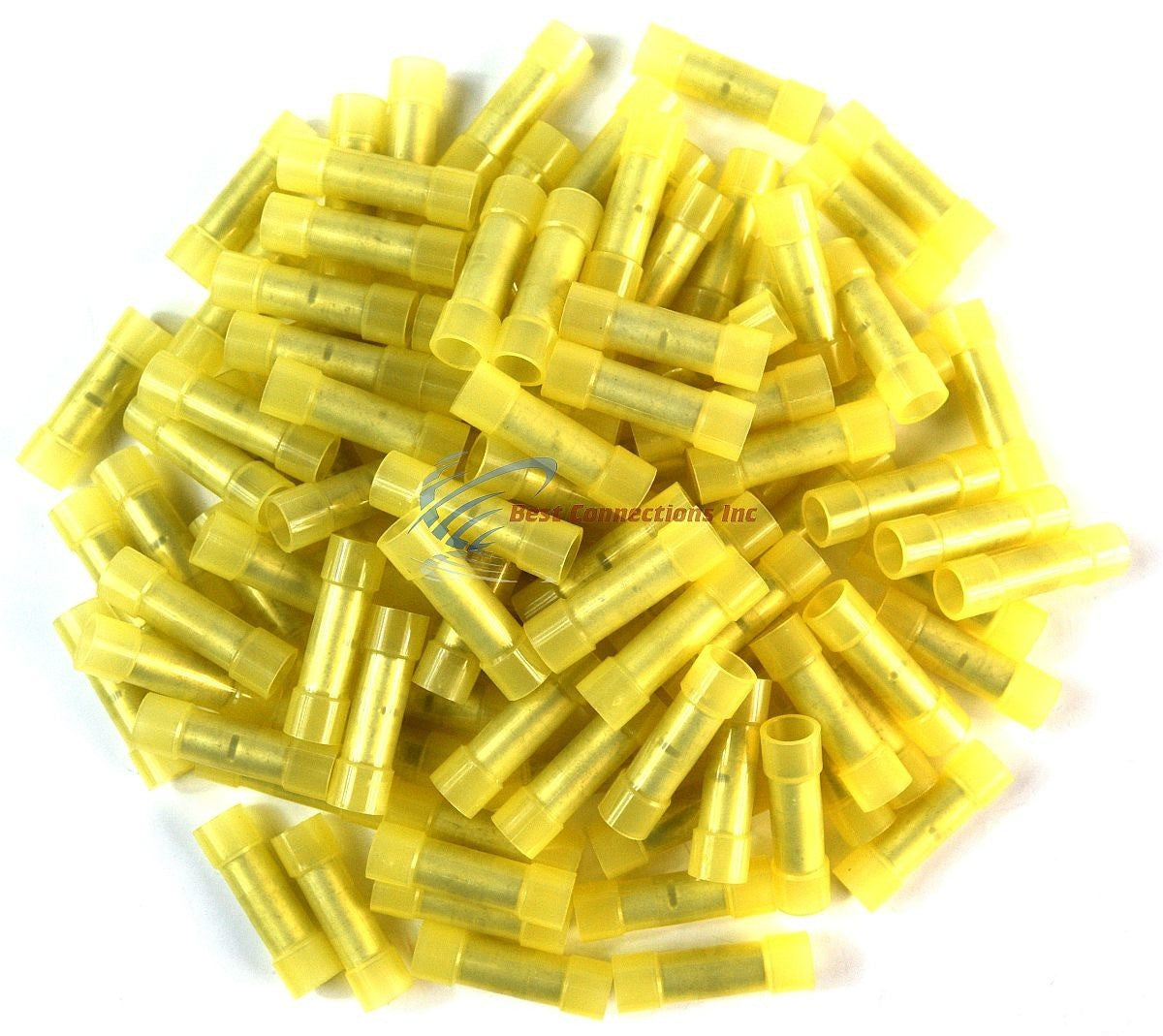 1000 PCS 12-10 GA Gauge Yellow Nylon Butt Connectors Crimping Terminal Scosche