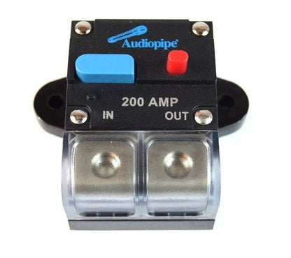 200 Amp 12 Volt Manual Resettable Circuit Breaker Car Audio and Marine CB-200A