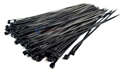 200 Pieces 14" Black Nylon Cable Straps Zip Ties Wire 50 Lbs Tensile Strength