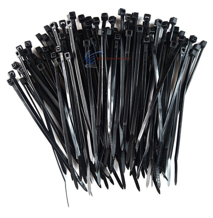 500 Pcs 4" inch Black Nylon Cable Wire Zip Ties 18 Lbs Electrical Network Cord