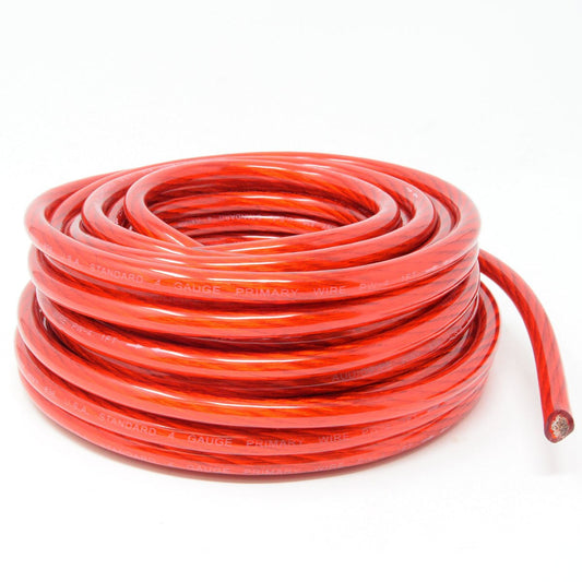 50 Feet 4 Gauge Red Power Ground Wire Primary Battery Cable Car Audio Amplifier