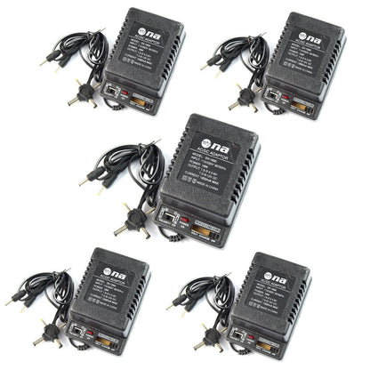 5 Pcs AC DC Power Adapter Polarity Switchable 1000ma 1.5V 3V 4.5V 6V 7.5V 9V 12V