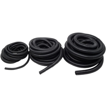 Black Wire Harness 1/4" 1/2" 3/4" 20ft Split Looms W/ 7" Cable Ties