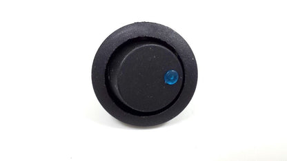 100 PCS Black Round Rocker Blue LED Dot Light Car Auto Boat ON/OFF TOGGLE SPST