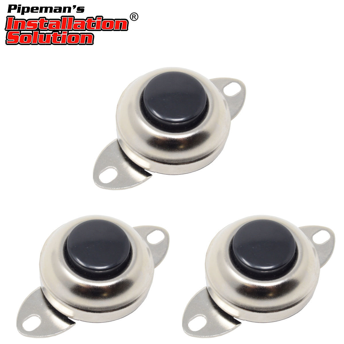 3 Pack Universal Air Train Horn Lights Pushbutton Switch 12 Volt Flush Mount