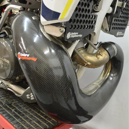 EE 40-727 Carbon Fiber Exhaust Guard for 17-19 KTM & Husqvarna (FMF Gnarly Only)