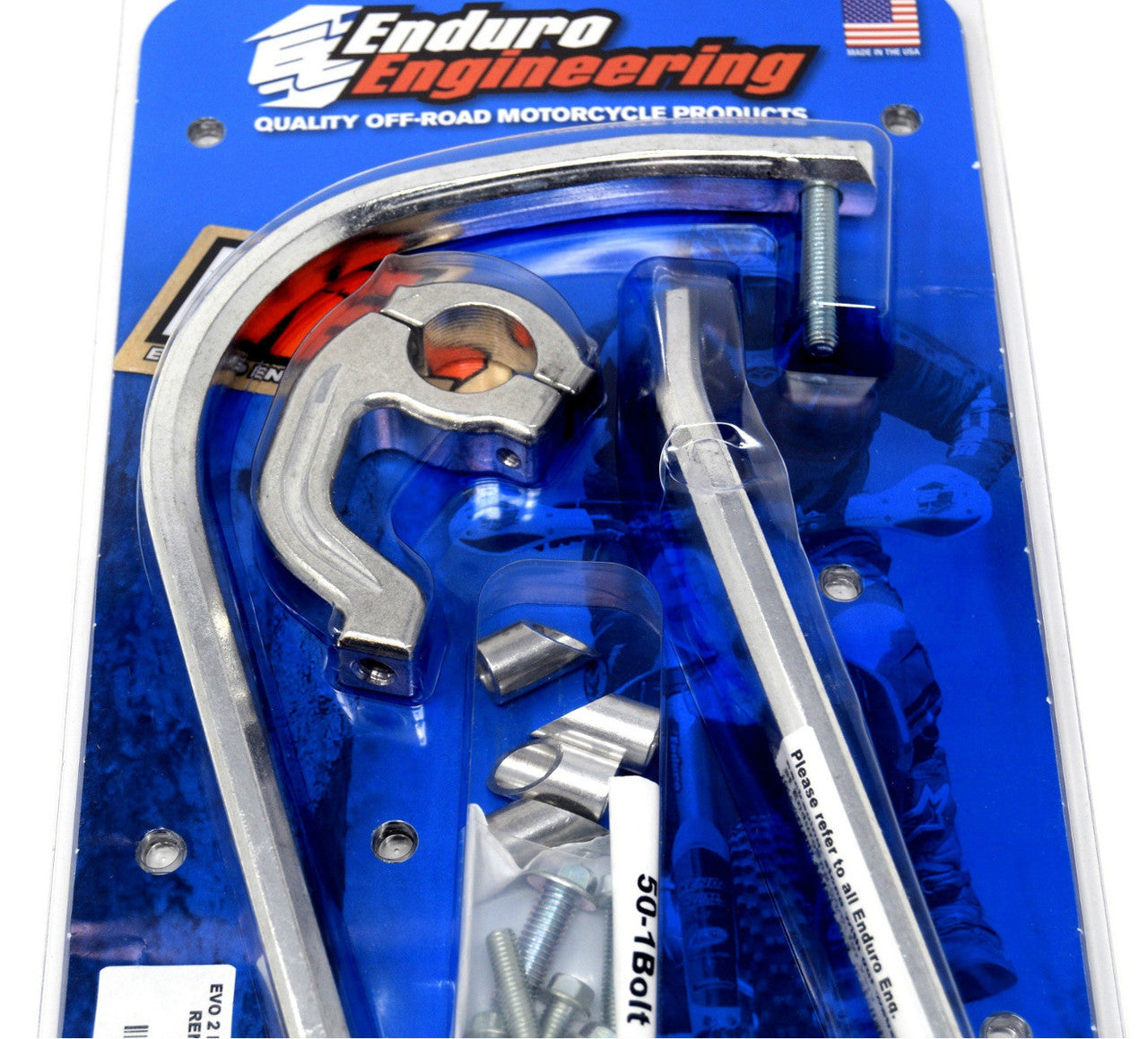 Enduro Engineering EVO2 Silver Debris Deflectors with 7/8" Bar Evolution Clamps