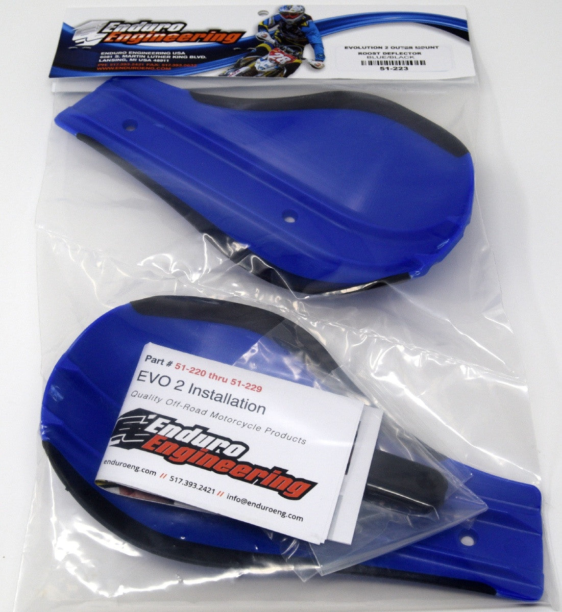 Enduro Engineering Replacement EVO2 Plastic Debris Roost Deflectors Blue 51-223