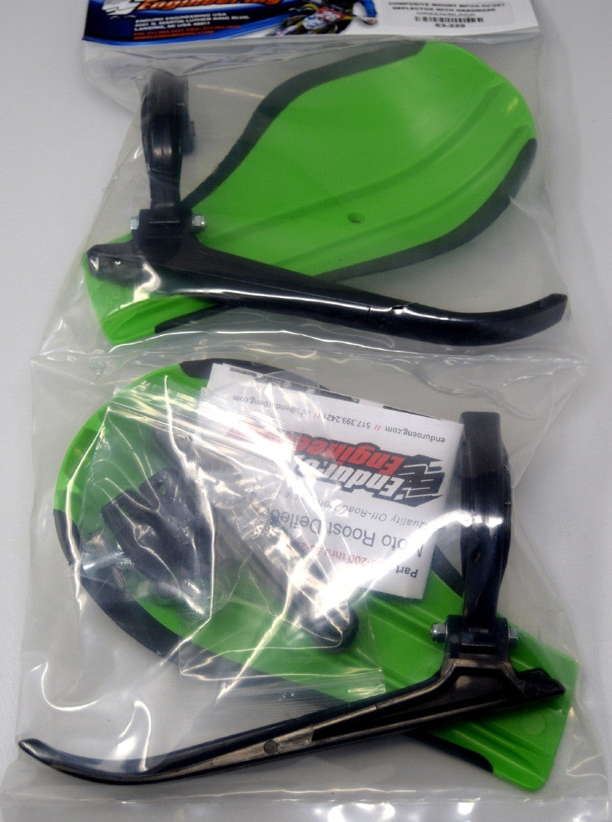 Enduro Engineering Composite Mount Moto Roost Deflector Handguards Green 53-229