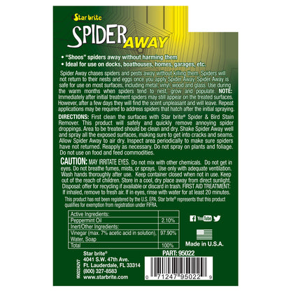 2 Pack StarBrite Spider Away 22 Oz Spray – Simply Chase Away Pesky Spiders & Keep Them Away - Ideal for Homes, Garages, Docks, Patios, Boathouses & More