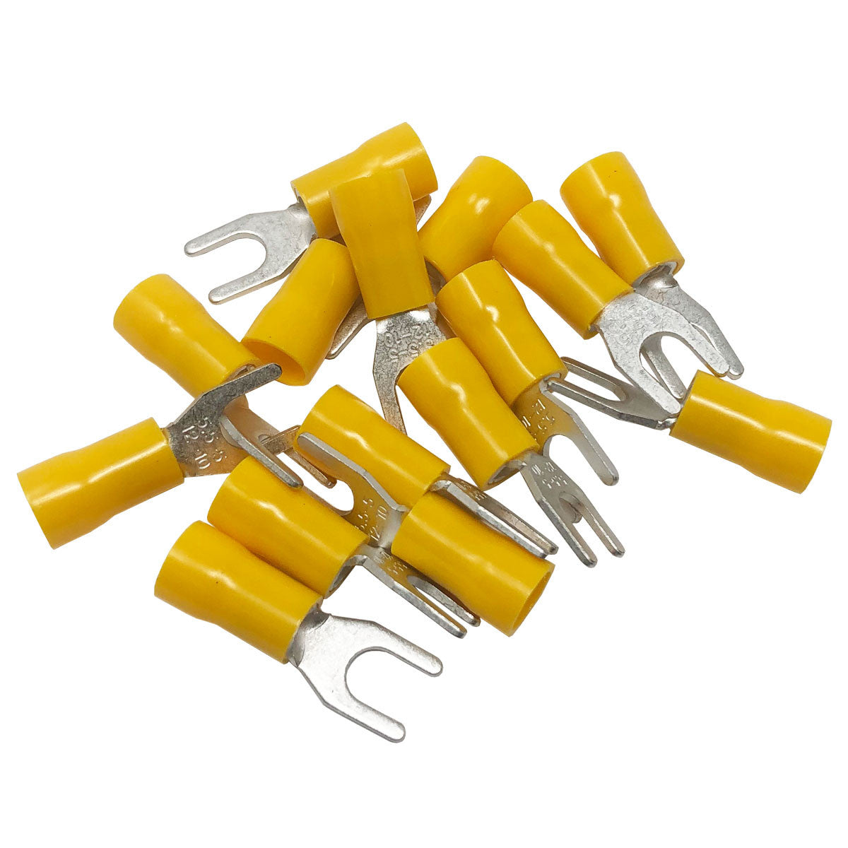 Install Bay Spade Terminal Connectors 12/10 Ga #10 Vinyl Yellow 100-Pack YVST10