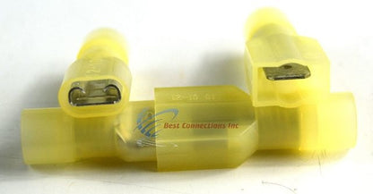 200 pcs 12-10 AWG Quick Disconnects (100) Male / (100) Female Yellow Spade Conn