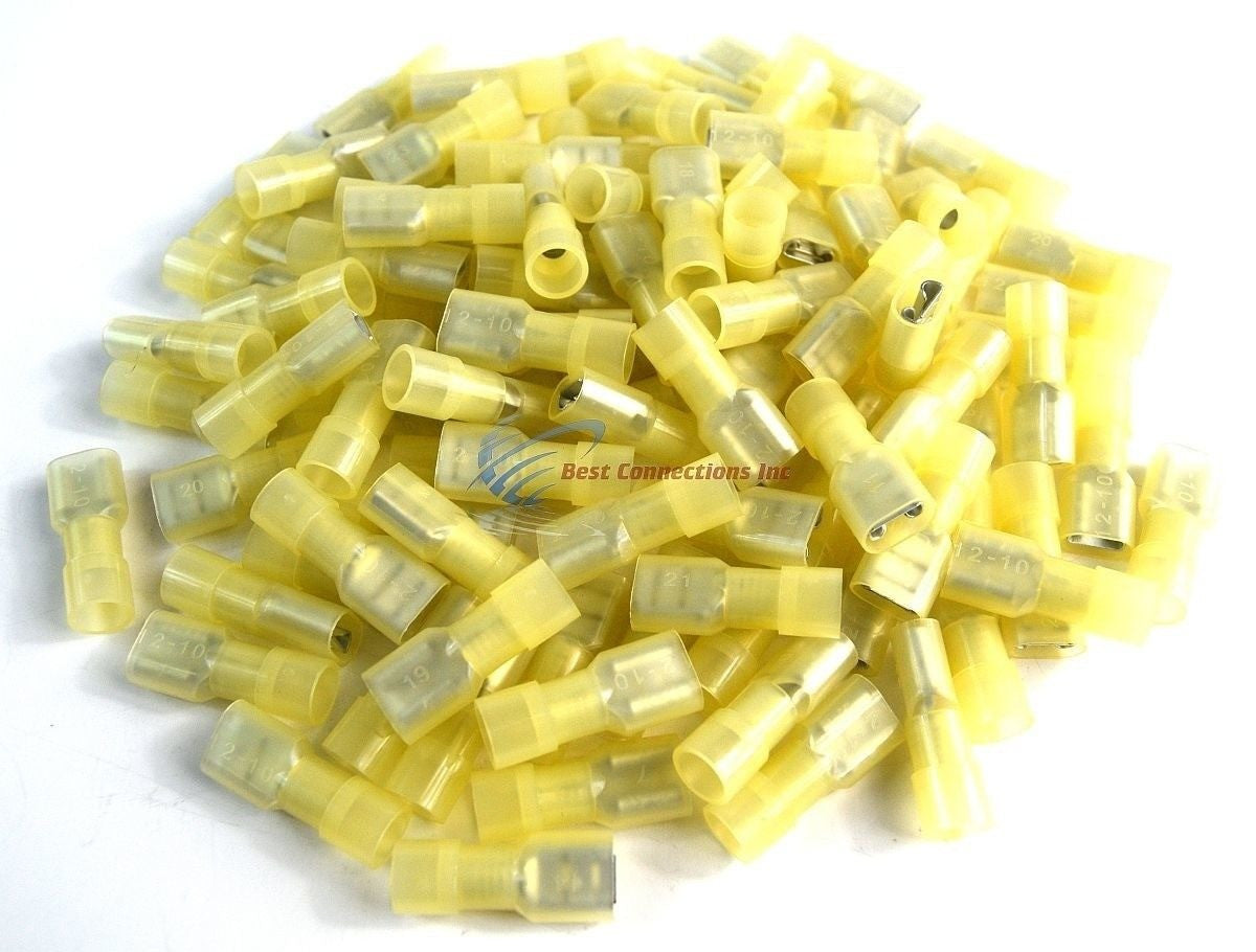 1000 pcs Yellow Female Disconnect Nylon 12-10 gauge AWG 1/4" Audio Video Scosche