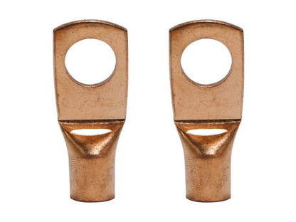 2 Pack Pipemen's Installation Solution 4 Gauge Copper Ring Tongue Terminal 5/16" IS-PTRC-4-10