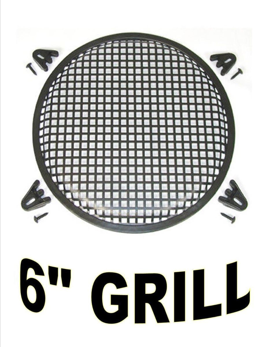 6" INCH WAFFLE SPEAKER SUB WOOFER METAL GRILL W/ CLIPS & SCREWS DJ CAR GR-6