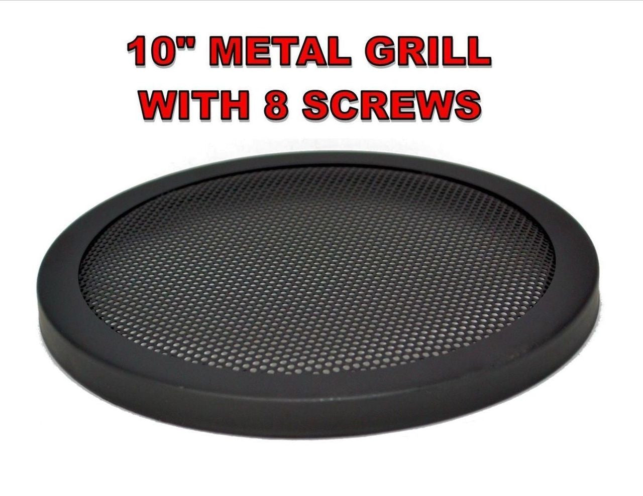 10" INCH CAR SPEAKER WOOFER STEEL MESH GRILL WITH SPEED CLIPS AND SCREWS