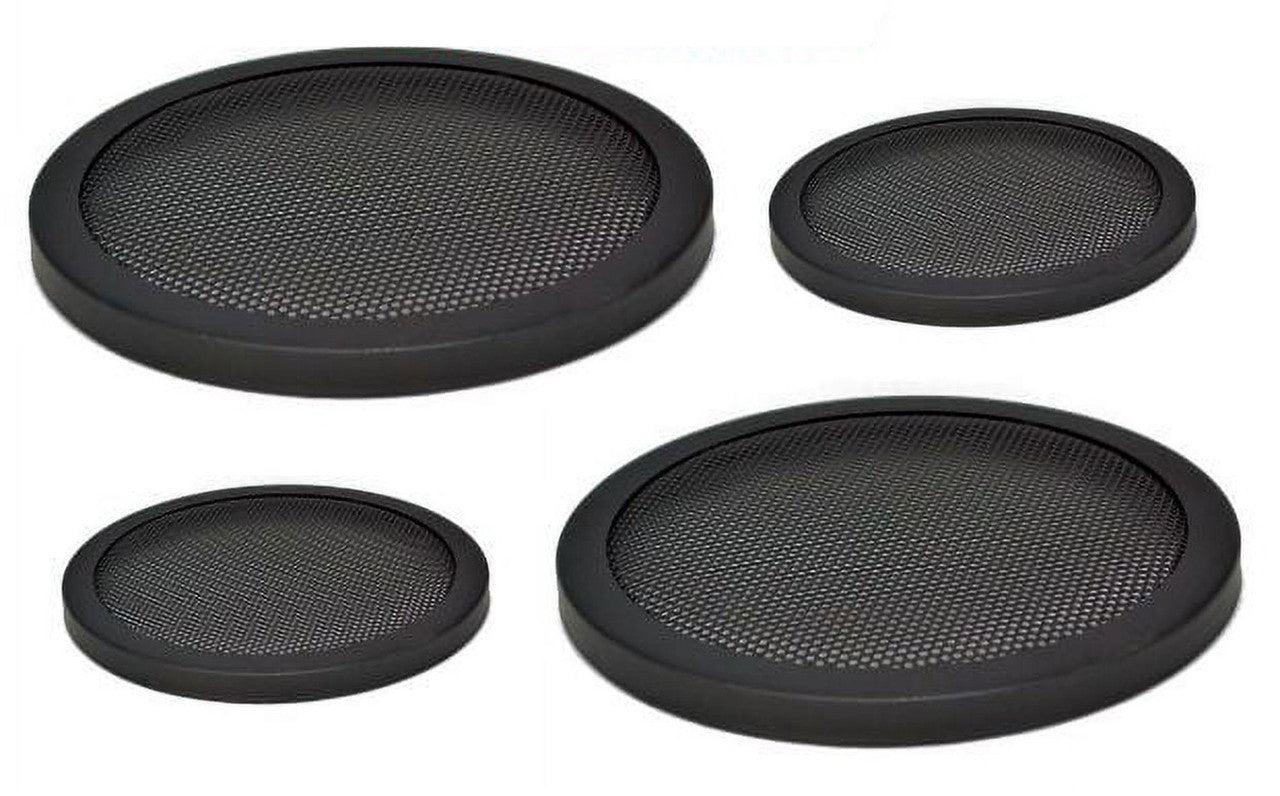 2 PAIR 8" INCH CAR SPEAKER WOOFER STEEL MESH GRILL W/ SPEED CLIPS & SCREWS GT-8