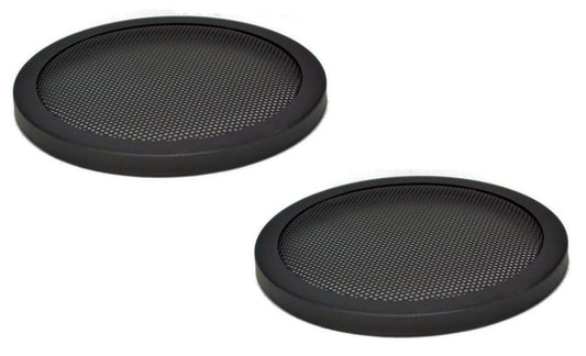 SPEAKER GRILLS 1 PAIR 10" INCH CAR  WOOFER STEEL MESH W/ SPEED CLIPS & SCREWS