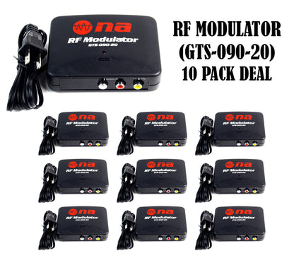 RF Modulator Converter TV Switch Audio Video AV Input to TV RF (10 pack)