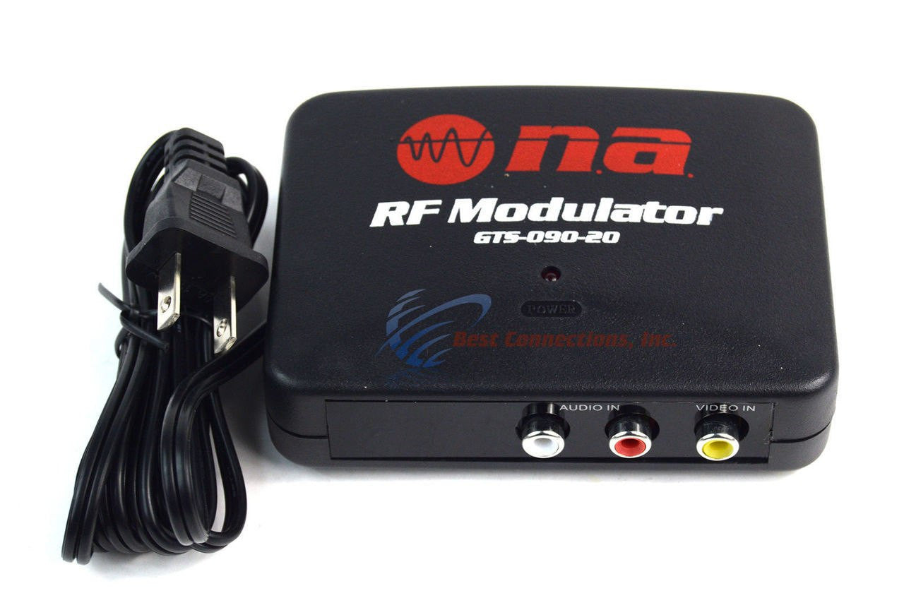 RF Modulator Universal AV Audio Video Signal Input Output Converter TV 2 Pack