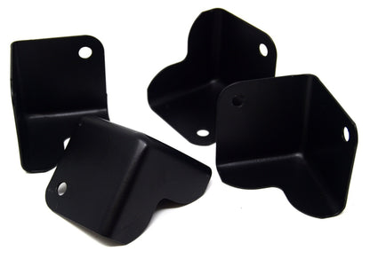 4 Pieces Metal Cabinet Corner Black For DJ and Speaker Boxes HA-48BK 1.5"x1.5"