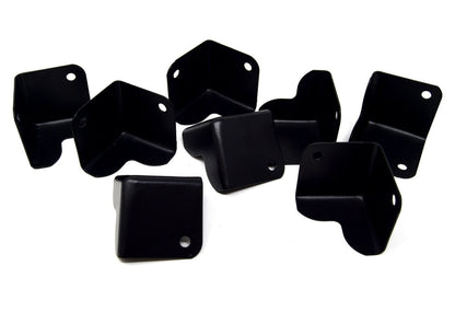 8 Pieces Metal Cabinet Corner Black For DJ and Speaker Boxes HA-48BK 1.5"x1.5"