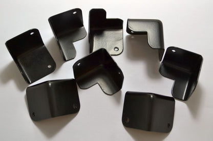 8 Pieces Metal Cabinet Corner Black For DJ and Speaker Boxes HA-48BK 1.5"x1.5"