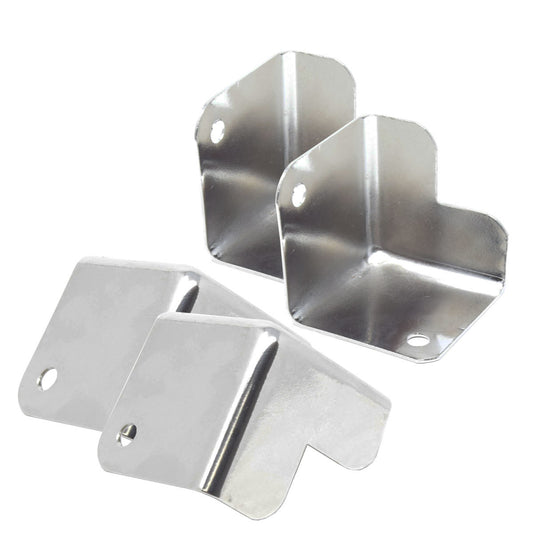 4 Pieces Metal Nickel Finish Cabinet Corner For DJ and Speaker Boxes 1.5"x1.5"