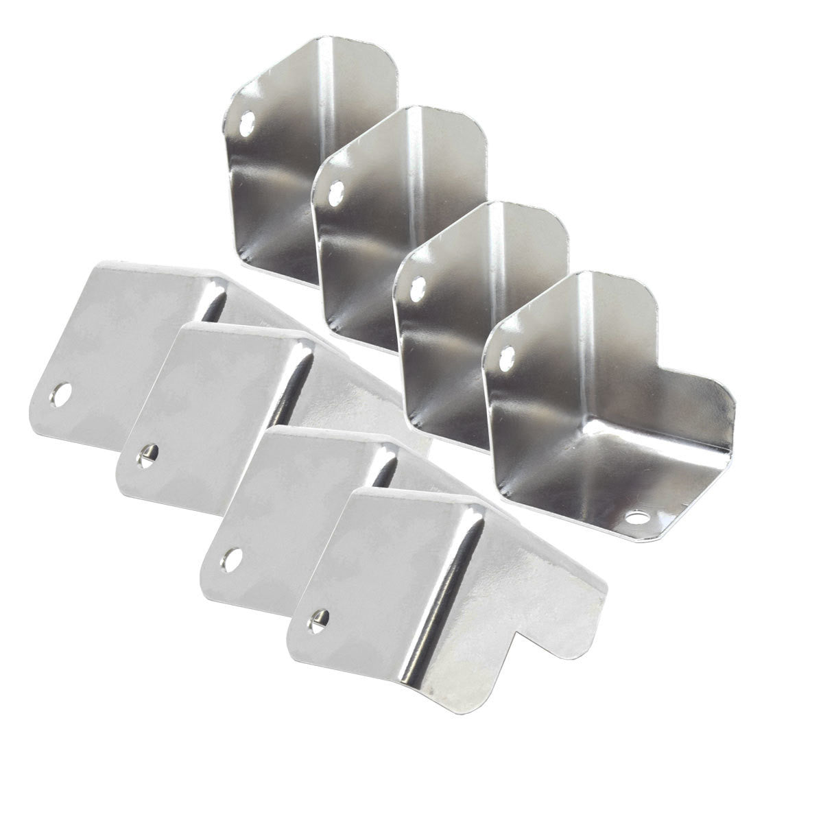 8 Pieces Metal Nickel Finish Cabinet Corner For DJ and Speaker Boxes 1.5"x1.5"