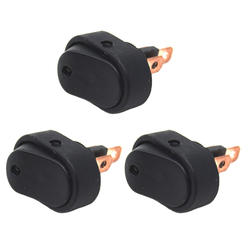 Illuminated Oval Rocker Switch 12 Volt On/Off Blue LED 3 Pcs.