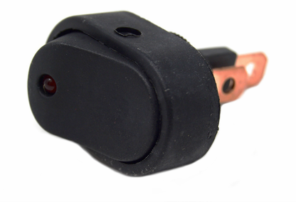 Illuminated Oval Rocker Switch 12 Volt On/Off Red LED 1 Pc.