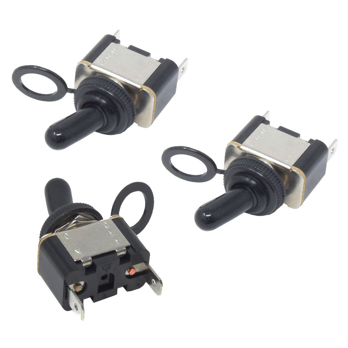 3-Pc Heavy Duty Toggle Switch 15A SPST 2-Pin ON/OFF Waterproof RZR Golf Cart Car