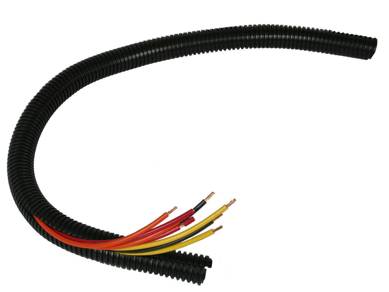 Black 20' Feet 1" Split Loom Tubing Wire Conduit Hose Cover Auto Home Marine