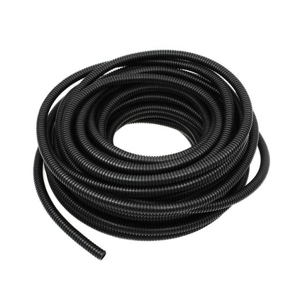 Black 100' Feet 1/4" Split Loom Tubing Wire Conduit Hose Cover Auto Home Marine