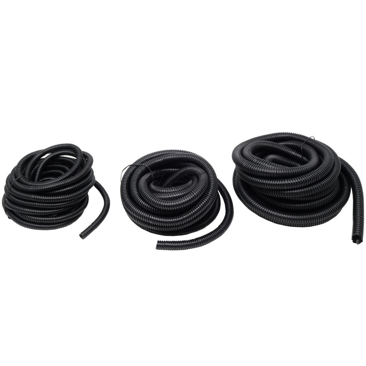 20 Ft Split Loom 1/4" 3/8" 1/2" Black Wire Harness Wrap Cover Sleeve Conduit