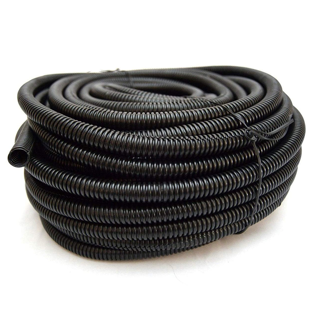 100 Ft 3/8" Split Wire Loom Tubing Combo 100 Pcs 4" Nylon Cable Zip Ties