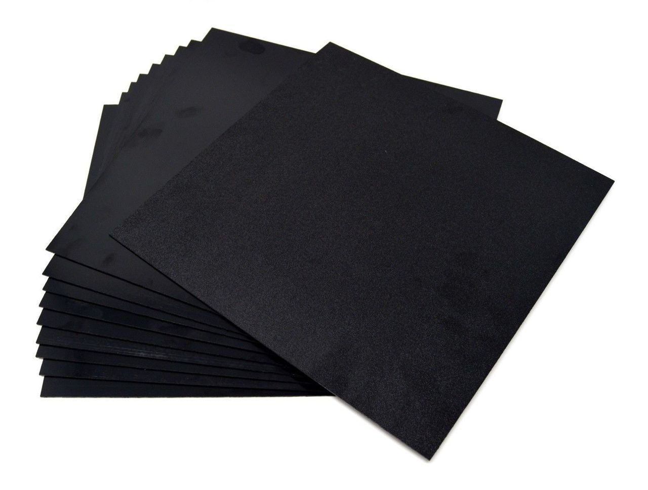 10 Pcs Black ABS Flexible Plastic Sheet 12" x 12"x 1/16" Smooth Back Install Bay