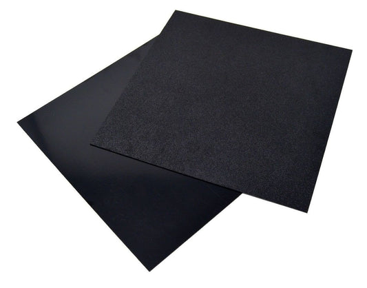 10 Pcs Black ABS Flexible Plastic Sheet 12" x 12"x 1/16" Smooth Back Install Bay