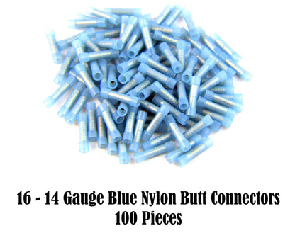 300 pcs Nylon Butt Connectors Crimping Terminals Audio Video 12 volt Install Bay